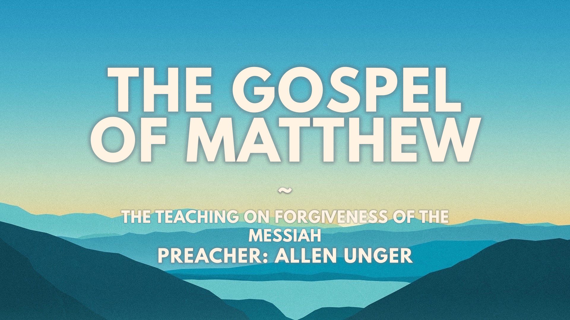 The Teaching on Forgiveness of the Messiah